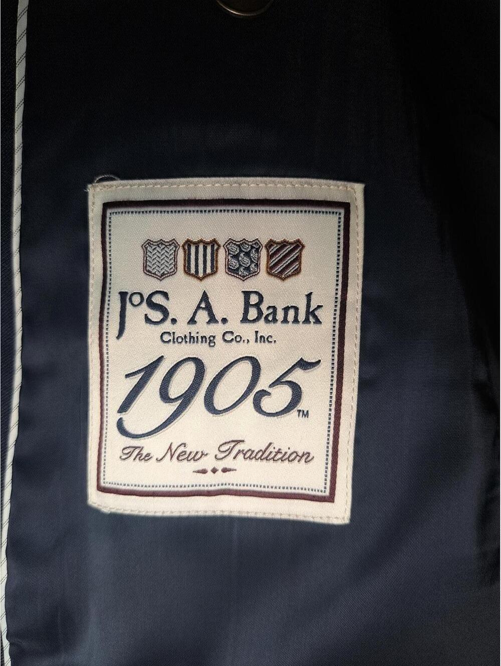 Jos A Bank 2 Piece Suit Boys Size 18 Pants 16 Navy Blue Wool - Picture 3 of 16
